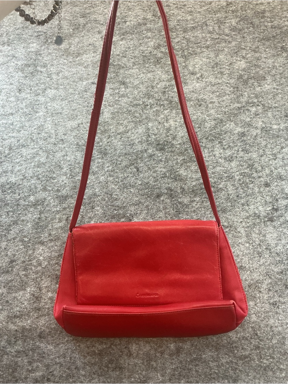 Liz Claiborne Vintage 90s Leather Red Women’s Crossbody Shoulder Bag